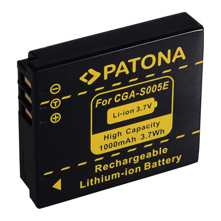 Patona PT1041 Battery 1000mAh Li-Ion for Panasonic CGA-S005