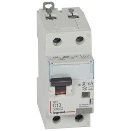 DX3 дифавтомат 1П+Н C 10 А 30 мА 10кА