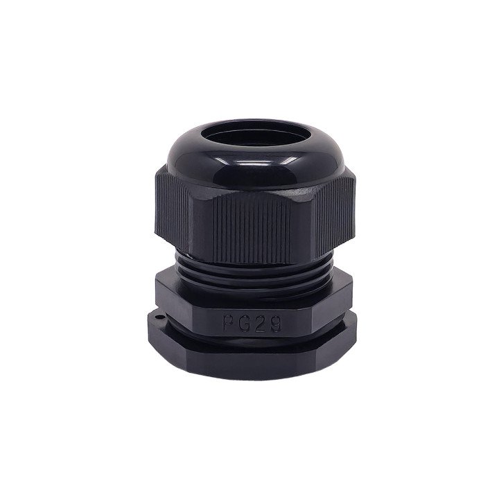 PG29 melns kabeļu ievads IP68 18-25mm