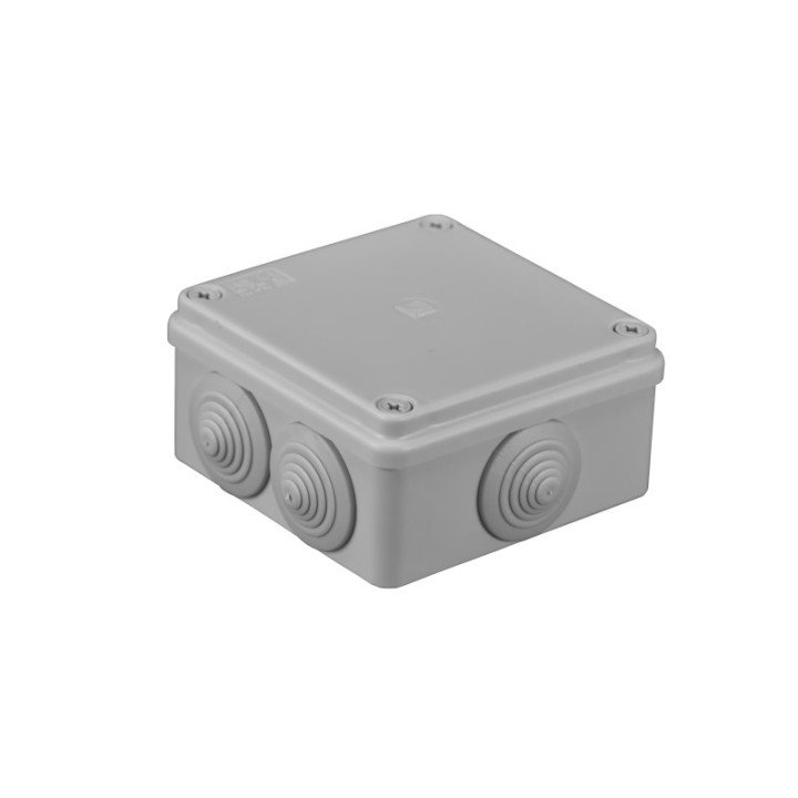 S-BOX nozarkārba IP65, 100×100×50mm, pelēka