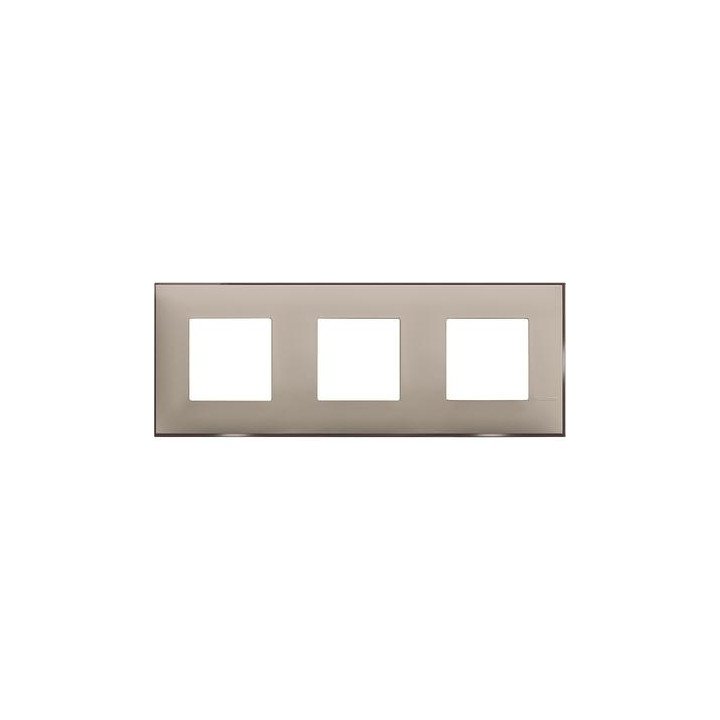 Classia Frames кремовая матовая рамка, 3 места