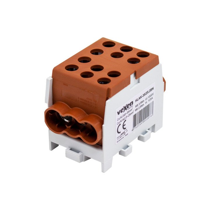 Клемма HLAK Al/Cu 2×35-4×25 мм коричневая