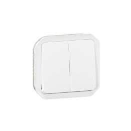 Legrand Plexo IP55 balts divvietīgs pārslēdzis
