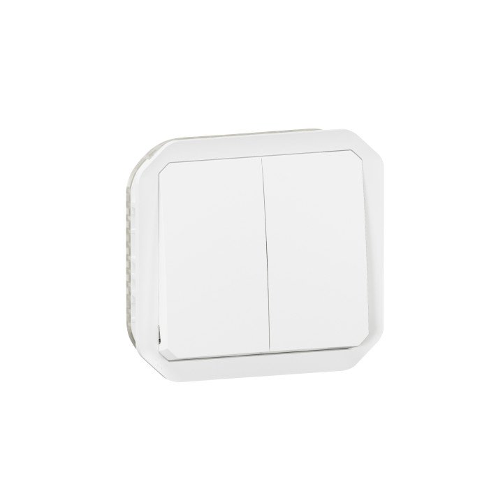 Legrand Plexo IP55 белый двухпостовый переключатель