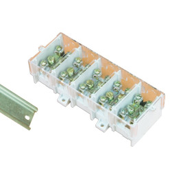 Klemju bloks LZ DIN sliedej ar vāku 5x35/5x16 IP20 500V 125A TH35