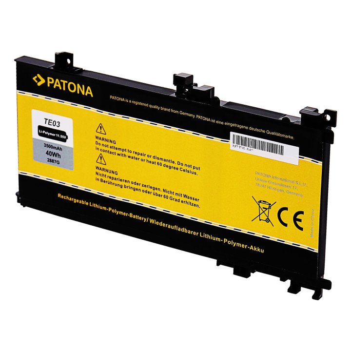 Patona PT2887 Laptop Battery for HP Omen 15, 3500mAh, 11.55V, Li-Pol