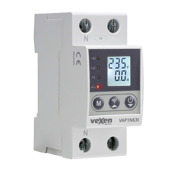 VAP1N63t digitālais relejs WiFi TUYA 63A AC230V