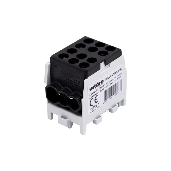 Клеммная колодка HLAK Al/CU 2x25-4x16mm черная