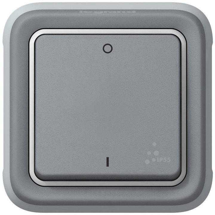 Legrand Plexo двухполюсный выключатель IP55 серый