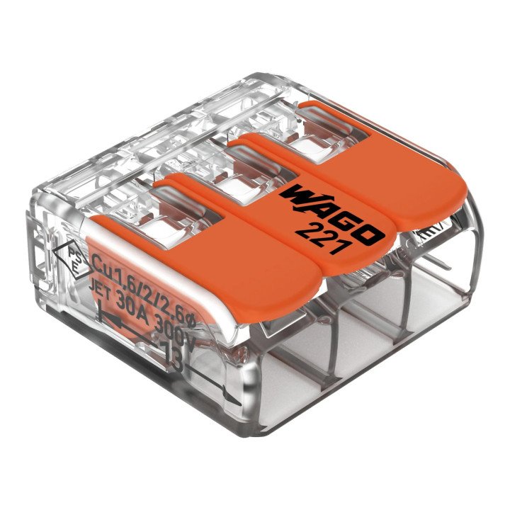 WAGO 221 klemme 3-vadu 41A 0.5-6mm²