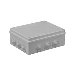 S-BOX 506 virsapmetuma nozarkārba IP65 ar ievadiem, pelēka