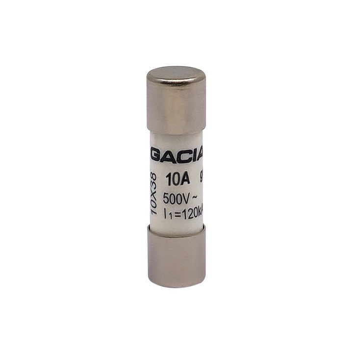 10x38 gG 10A cilindriskais drošinātājs 500VAC