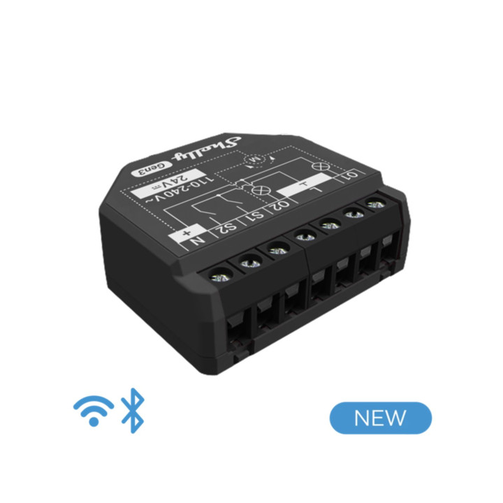 Shelly Двухканальный модуль 2PM Gen4 Wi-Fi + Bluetooth / Zigbee 3.0 интеллектуальный релейный модуль с режимом рольставней - Son