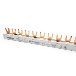 VEXEN монтажная шина 10mm2, 3 фазы, вилочная, 1м