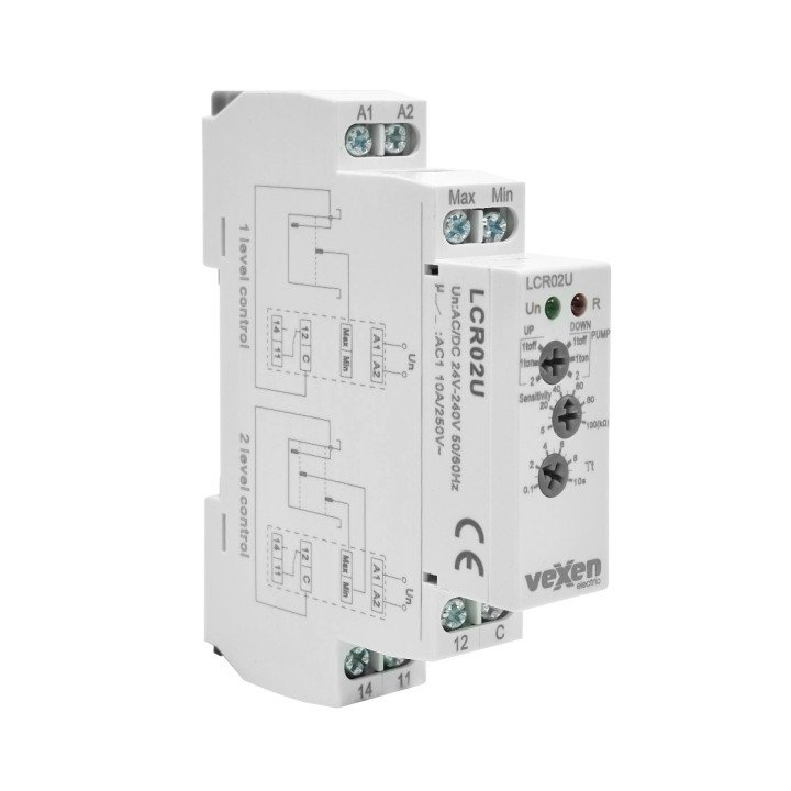 LCR02U Реле контроля уровня жидкости 10A 24-240V