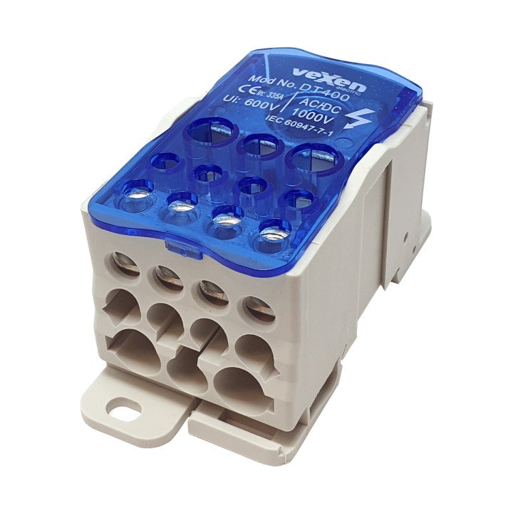 DT400 Nozarspaile 400A in 95x185mm2; out 2x35mm2, 5x16mm2, 4x10mm2