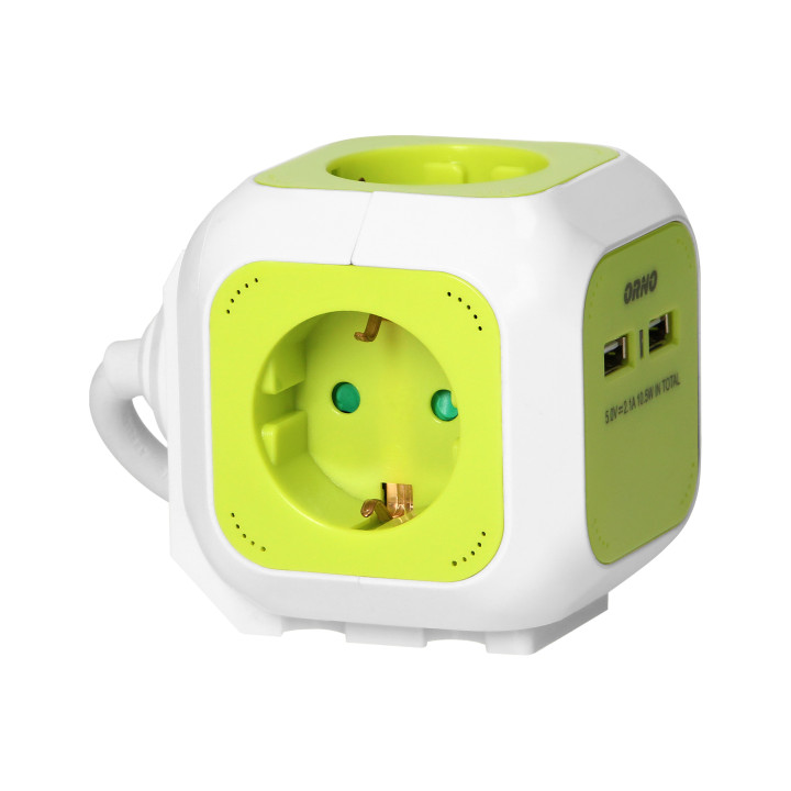 ORNO OR-AE-13144 pagarinātājs 4 Schuko USB