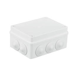 S-BOX nozarkārba IP65 150x110x70mm ar ievadiem, balta