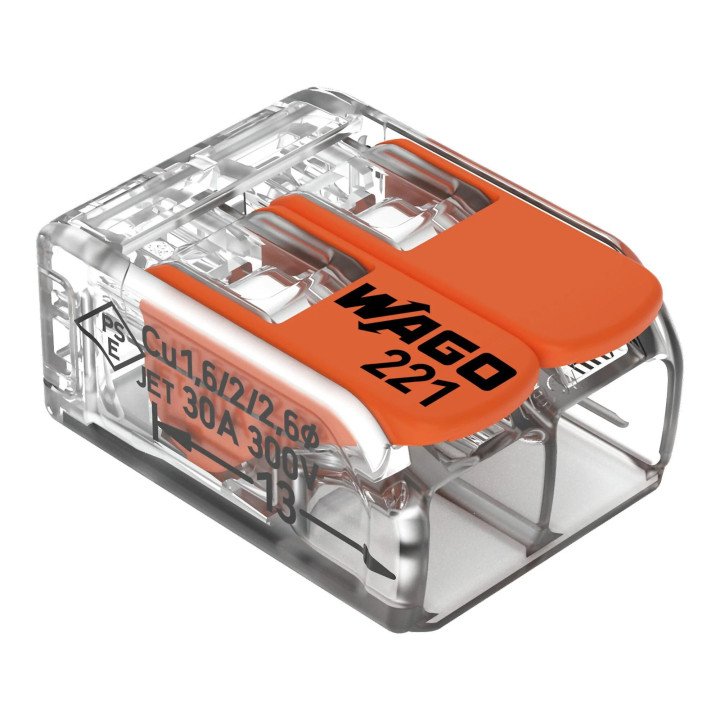 WAGO 221 klemme 2-vadu 41A 0.5-6mm²