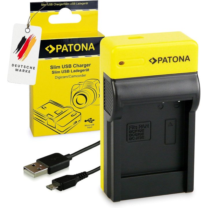 Patona PT151656 Charger for Panasonic DMW-BLF19 Slim USB DMC-GH3