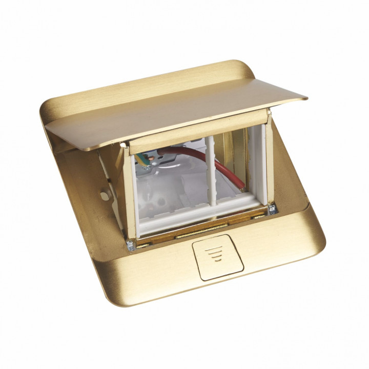 Legrand Pop-Up 3 модуля матовая латунь
