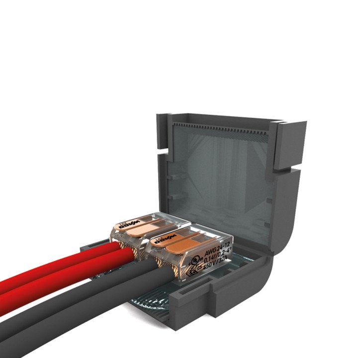 ShellBox герметичная коробка IPX8 две 2-контактные Wago 0.2-4mm²