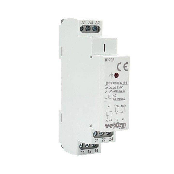 IR208 промежуточное реле 2CO 8A 240VAC/24VAC/DC