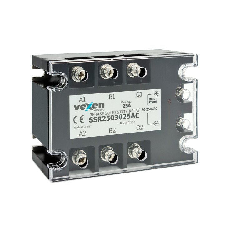 VEXEN твердотельное реле 3NO, 25A, 80-250VAC