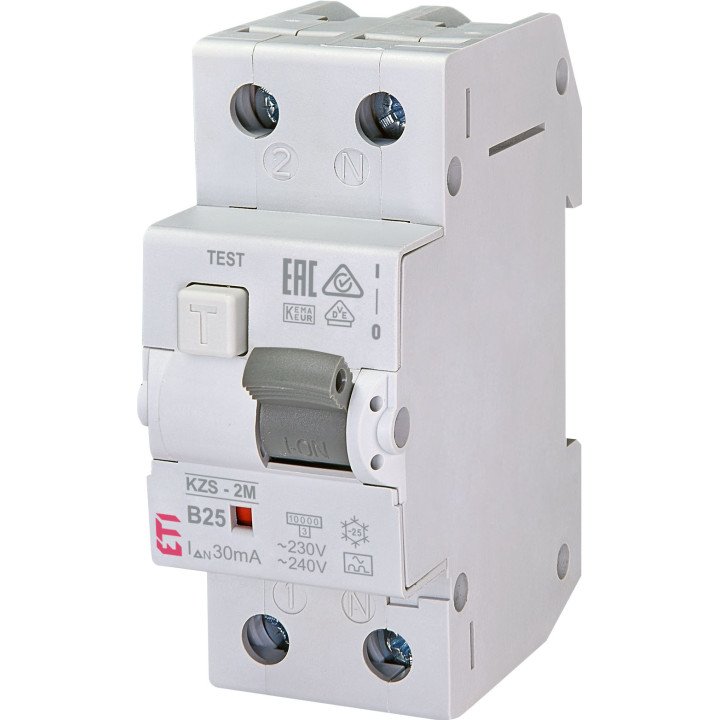 ETI KZS-2M B25/0,03 kombinēts noplūdes automāts
