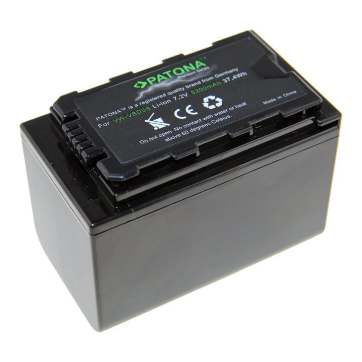 Patona PT1230 Battery for Panasonic VW-VBD58 5200mAh Li-Ion