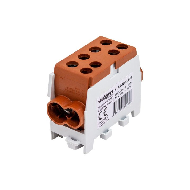 HLAK terminal Al/Cu 2×35-2×25 mm brūns