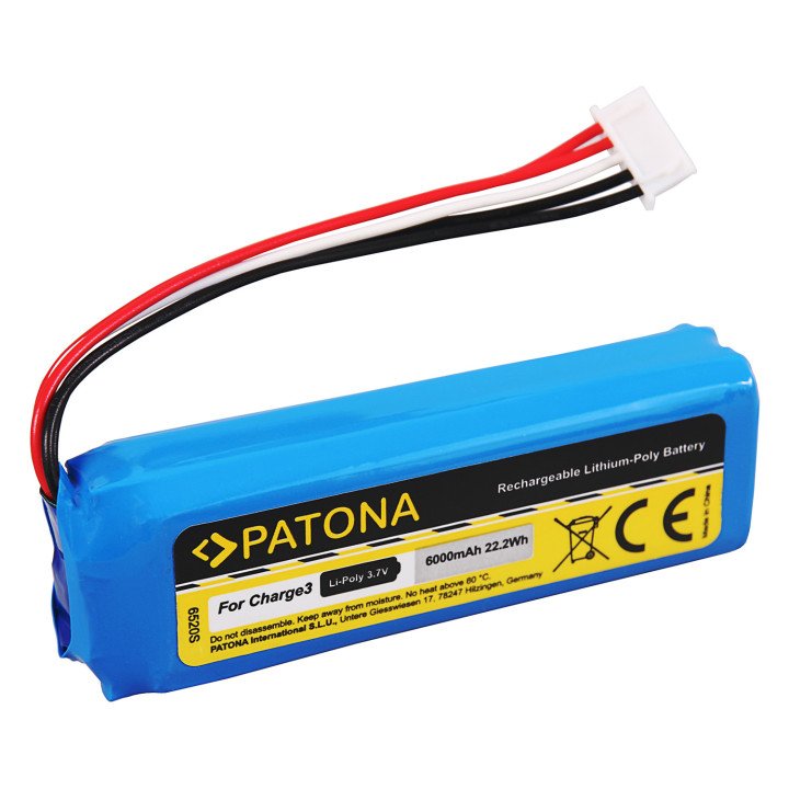 Patona PT6520 Battery for JBL Charge 3 6000mAh 3.7V Li-Pol GSP1029102A