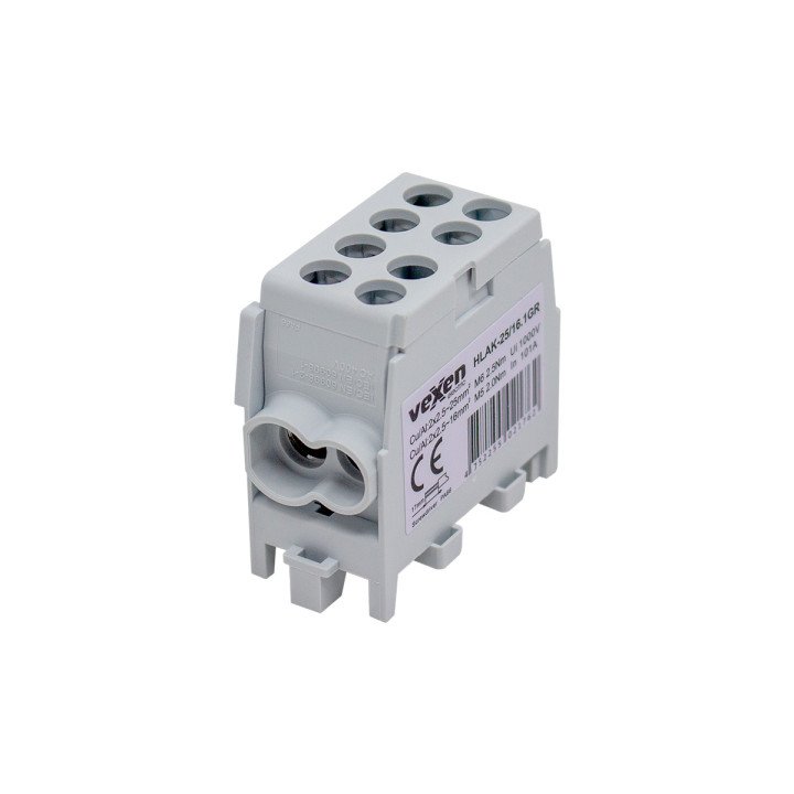VEXEN HLAK klema Al/CU, 2x25-2x16mm, pelēka