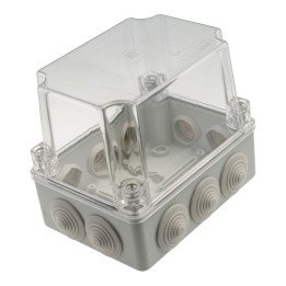 S-BOX коробка IP65 150x110x140mm прозрачная крышка, серая