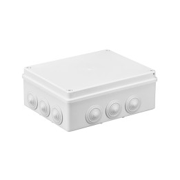 S-BOX 506B virsapmetuma nozarkārba IP65 ar ievadiem, balta