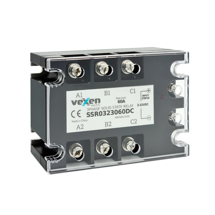 VEXEN cietvielu relejs 3NO, 60A, 3-32VDC