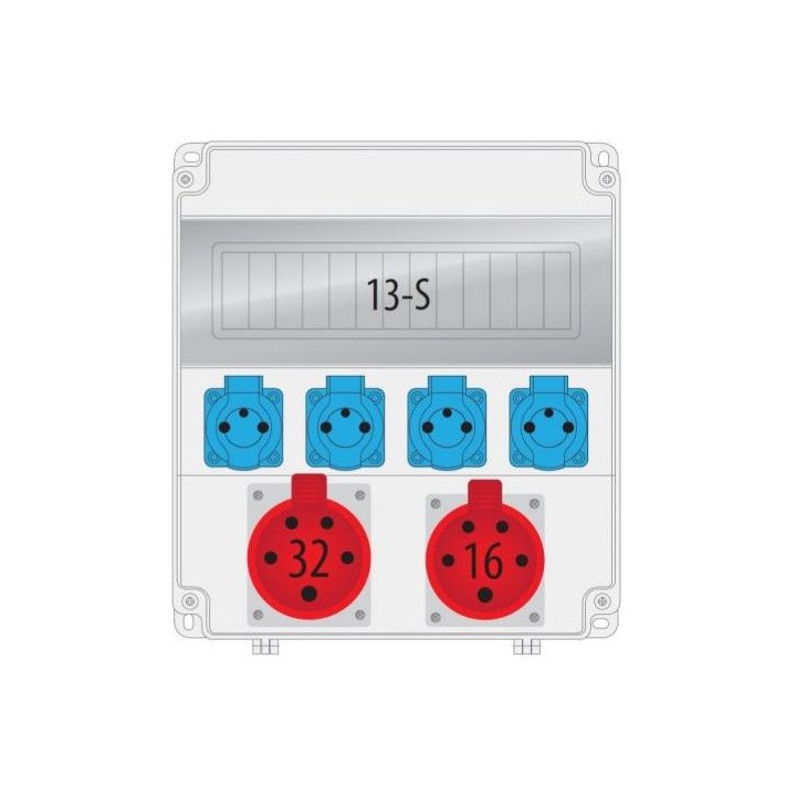 R-BOX LUX 320 rozešu sadalne 32A, 16A, 4×230V