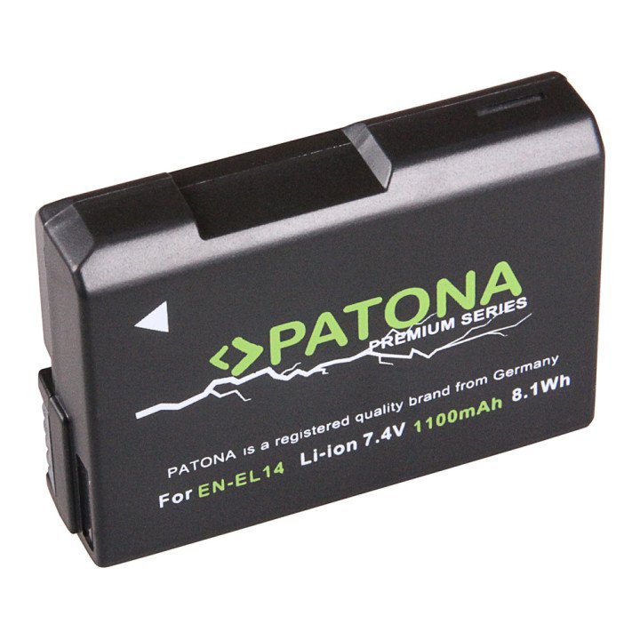 Patona PT1197 Battery for Nikon EN-EL14 1100mAh Li-Ion Premium