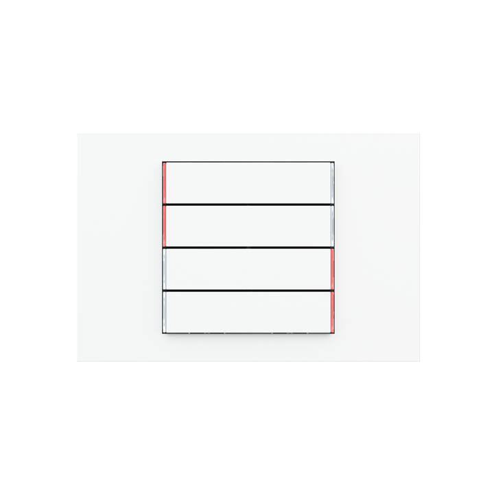 Ekinex plāksne 71 60x15 mm Pure white plastmasa EK-T4R-GAR