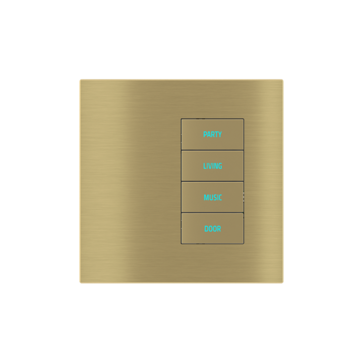 Ekinex plāksne 20venti 98x98 mm misiņš metāls EK-SQT-GBB