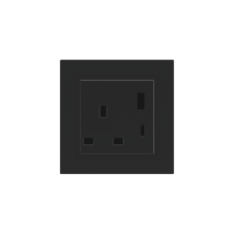 Ekinex kontaktligzda 55x55 mm Black Ingo Fenix NTM EK-PSC-UK-USB-FNI