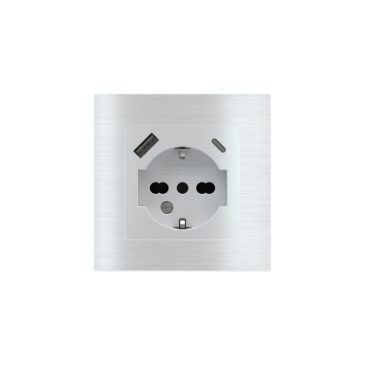 Ekinex plāksne 20venti 87x87 mm metāls EK-DQG-GBQ