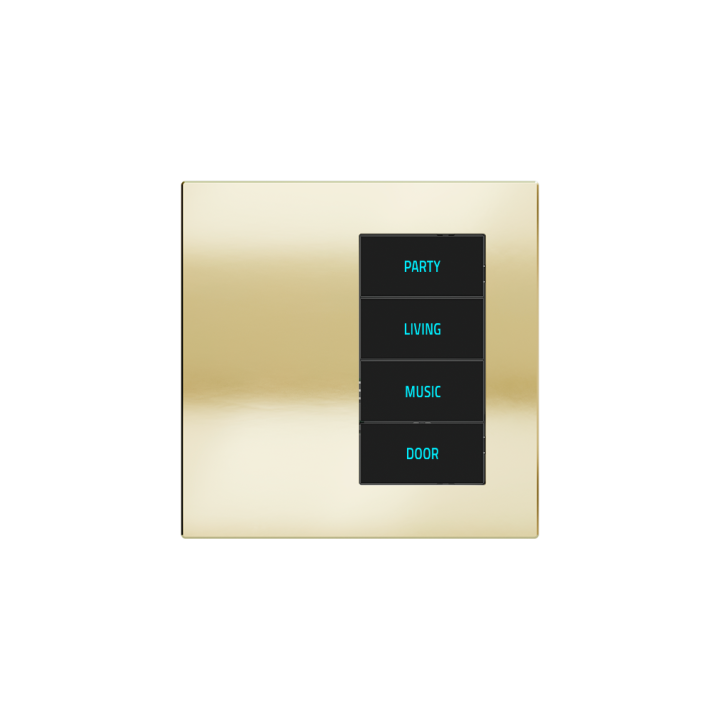 Ekinex plāksne 20venti 87x87 mm Champagne metāls EK-DQT-CHA