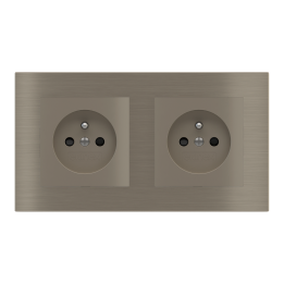 Ekinex plāksne 20venti 87x158 mm niķelis metāls EK-D2P-GBR