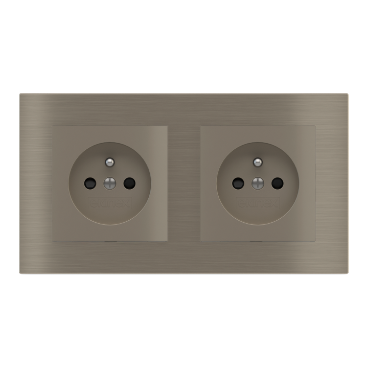 Ekinex plāksne 20venti 87x158 mm niķelis metāls EK-D2P-GBR