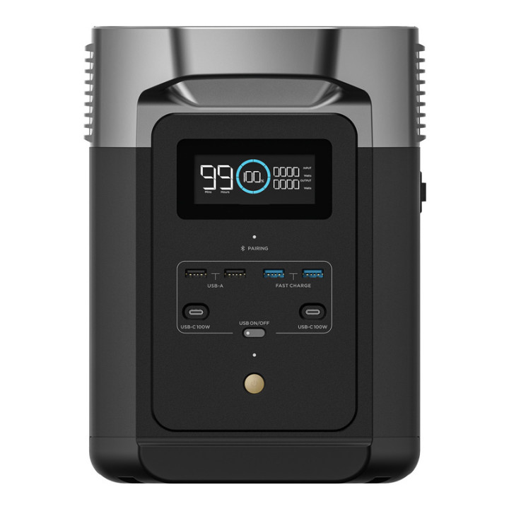EcoFlow Delta 2 pārnēsājamā spēkstacija + 220 W saules paneļu komplekts D2-220W-SB