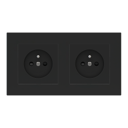 Ekinex plāksne 20venti 87x158 mm Black Ingo Fenix NTM EK-D2P-FNI