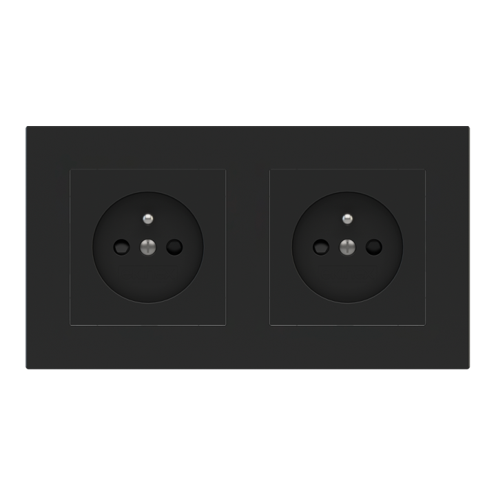 Ekinex plāksne 20venti 87x158 mm Black Ingo Fenix NTM EK-D2P-FNI