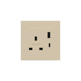 Ekinex kontaktligzda 55x55 mm bēšs Fenix NTM EK-PSC-UK-USB-FBL