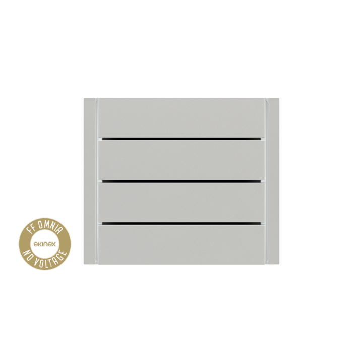 Ekinex plāksne Form/Flank/NF 80x20 mm sudrabs plastmasa EK-TRO-GAG